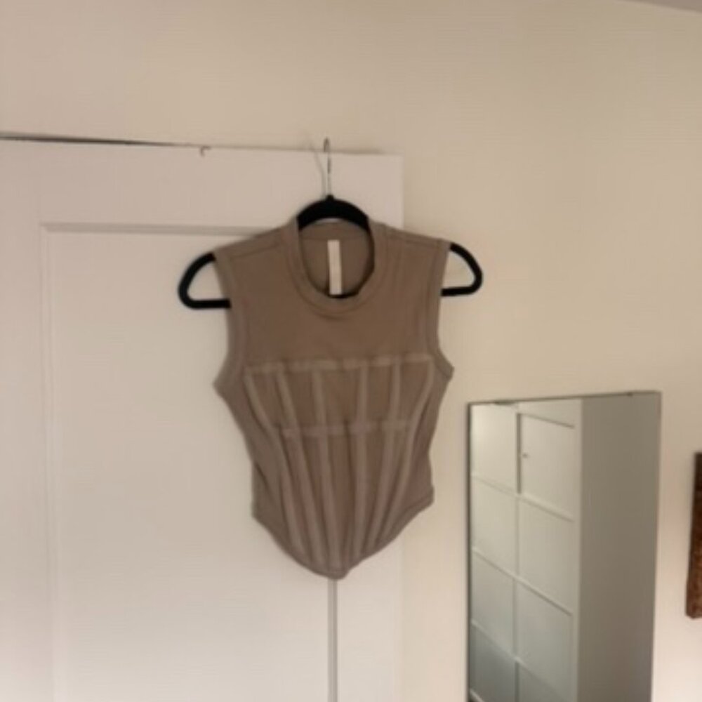 Dion Lee Corset Tank Top in Alloy